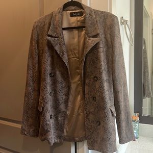 snakeskin oversized blazer